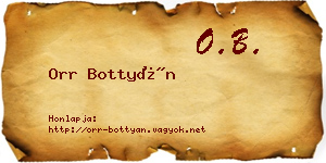 Orr Bottyán névjegykártya